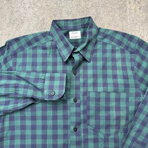 Richter x Jack Donnelly Oxford Shirt Men M Green Blue Black Watch Plaid OCBD